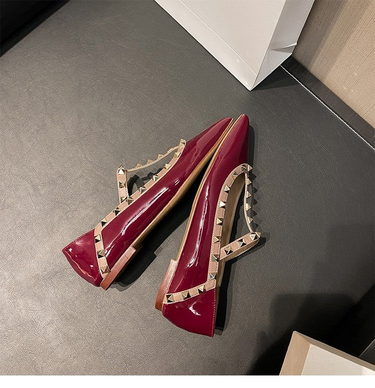 Women's Spring Pointed Toe Breathable Viscose Black Sneakers