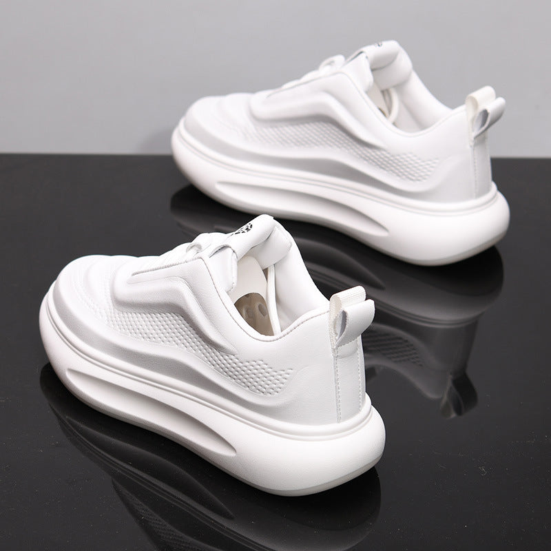 Men's & Women's Mcqueen White Platform Couple Hight Increasing Board Men's Casual Shoes