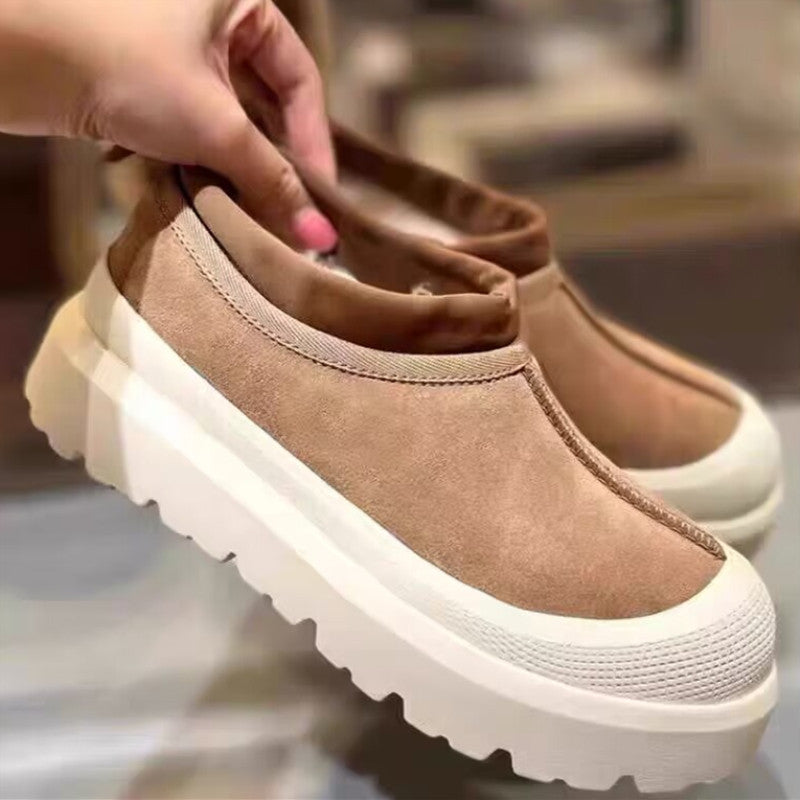 Female Winter Sheep Fur Integrated Fleece-lined Snow Boots