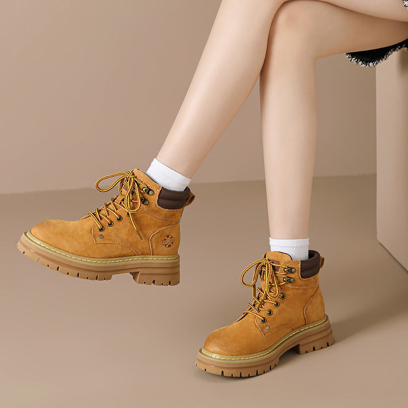 Women's Thick-soled Dr. Martens Worker Waterproof Boots