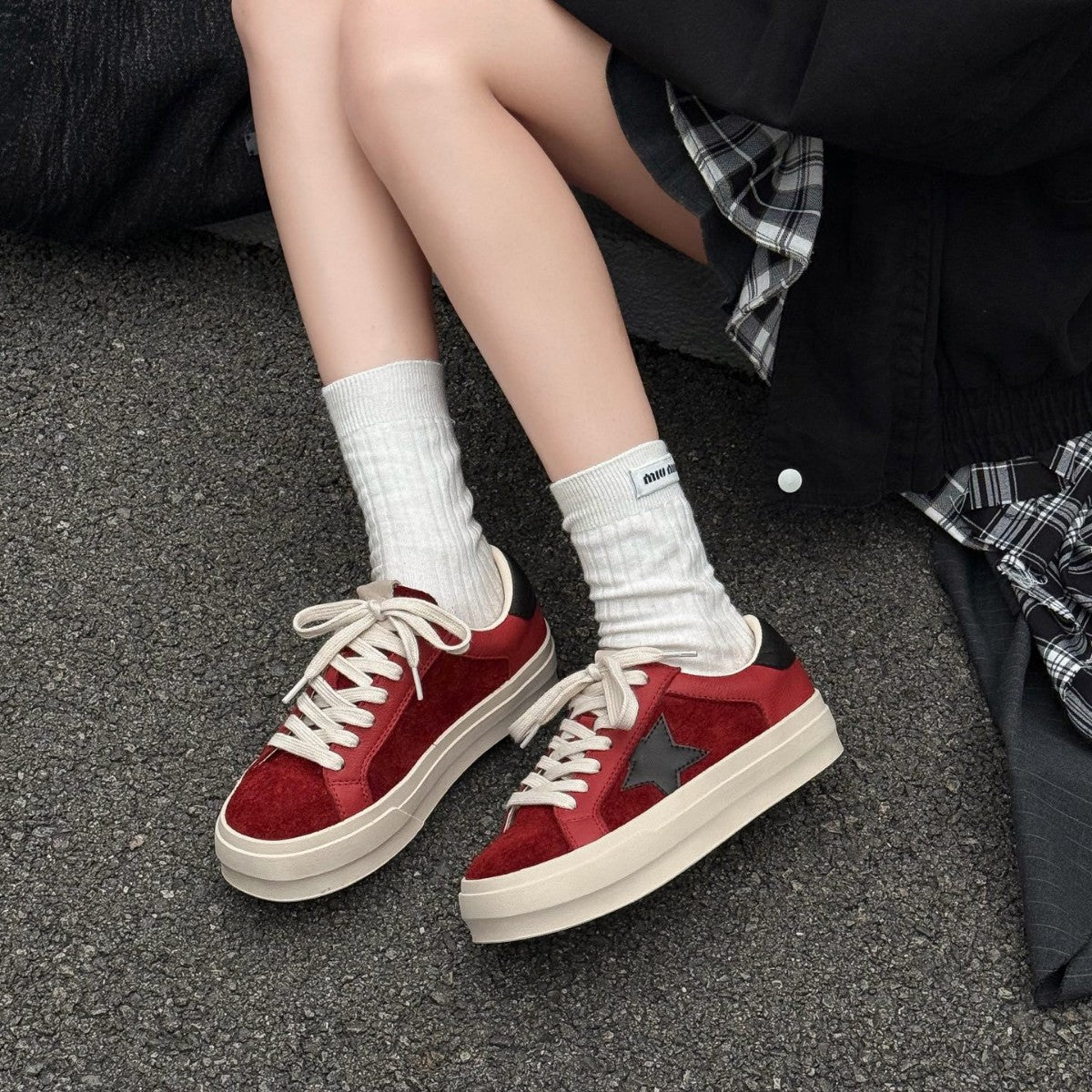 Women's Platform Retro Star Autumn Leisure Sports Low German Training Board Women's Casual Shoes