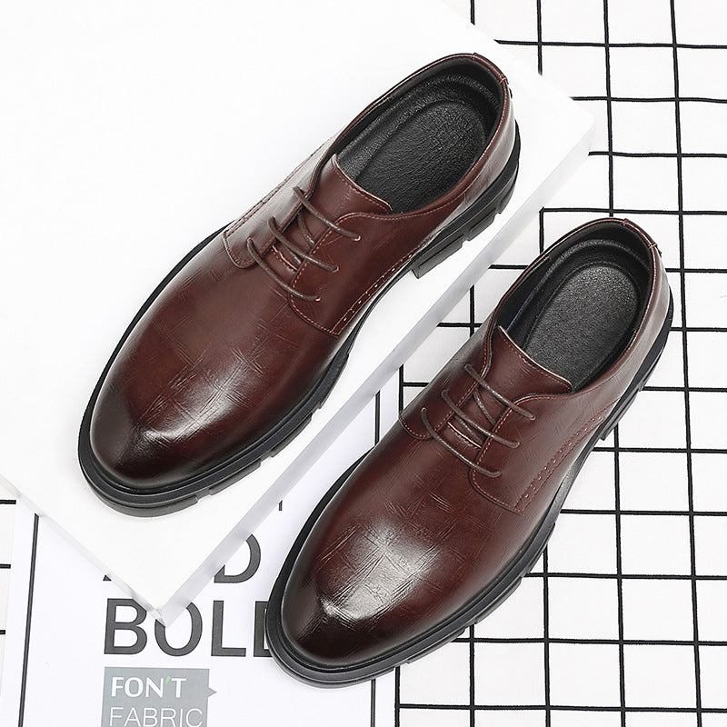 Men's Height Increasing Platform Formal Wear Elevator Wedding Leather Shoes