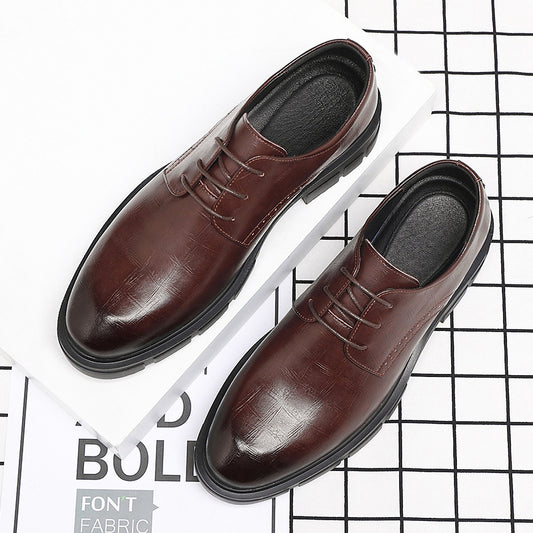Men's Height Increasing Platform Formal Wear Elevator Wedding Leather Shoes