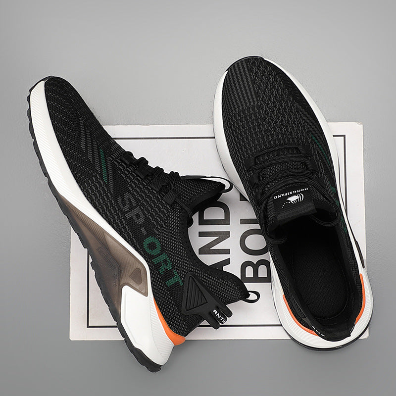 Men's Breathable Mesh Summer Running Fashionable Flying Sneakers