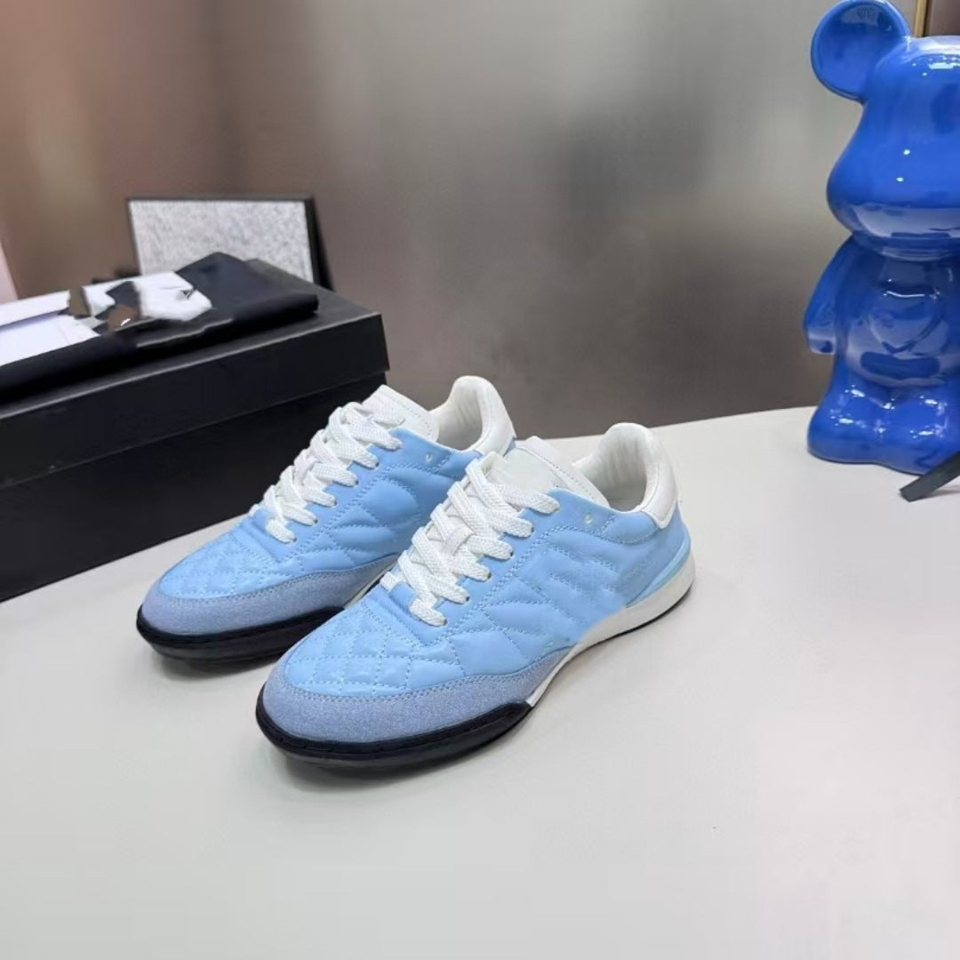 Women's & Men's German Training Classic Style Rhombus Fashionable White Women's Sports Shoes