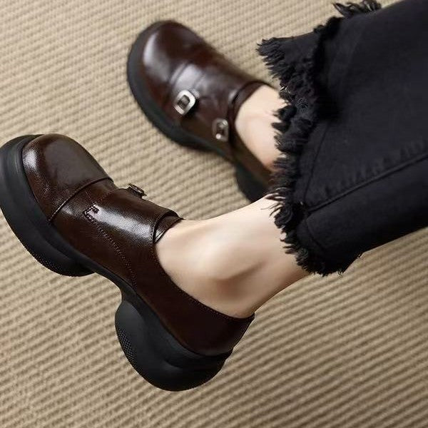 Round Toe Buckle Commute Comfortable Deep Mouth Women's Sports Shoes