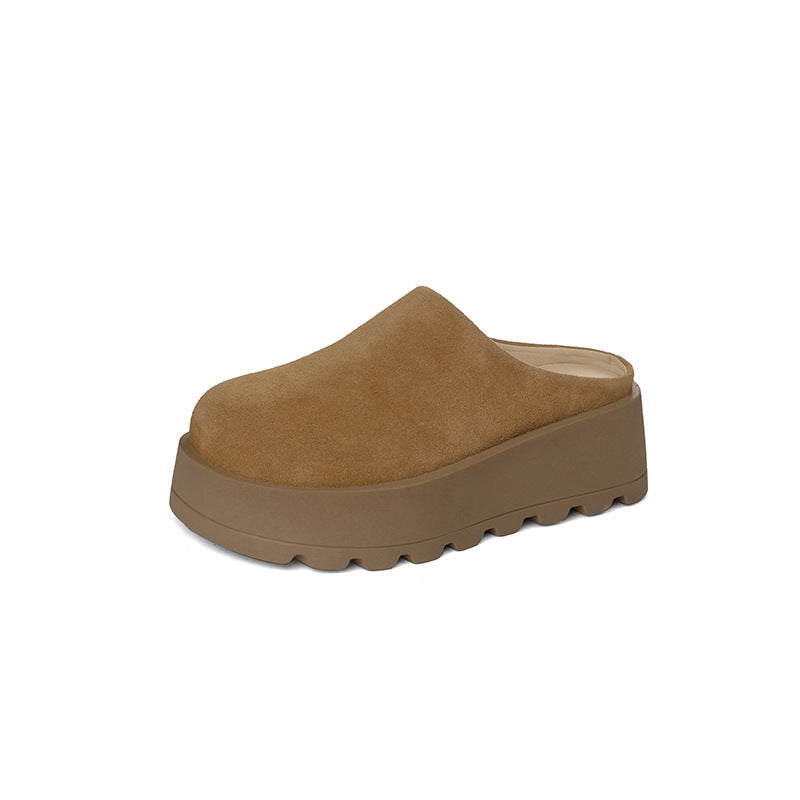 Women's Half Outer Wear Slip-on Thick Bottom Slippers