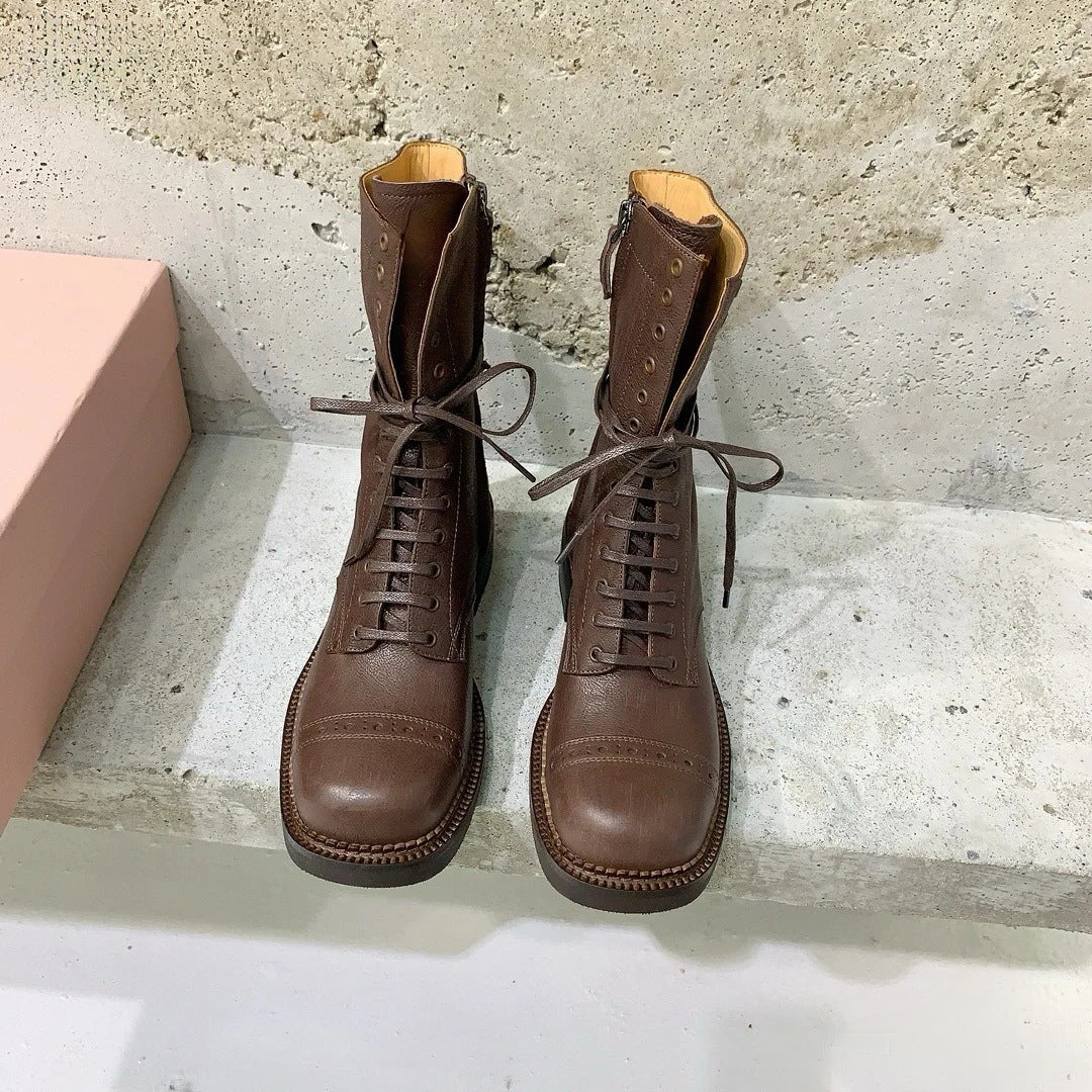 Women's Martin For Height Increasing Knight British Style Boots
