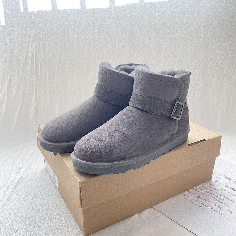 Women's & Men's Fur Winter Thermal Cotton Outdoor Thickened Snow Boots