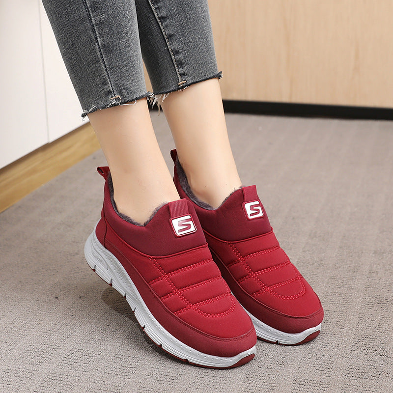 Women's Cotton Winter Warm Fleece-lined Thick Old Women's Shoes