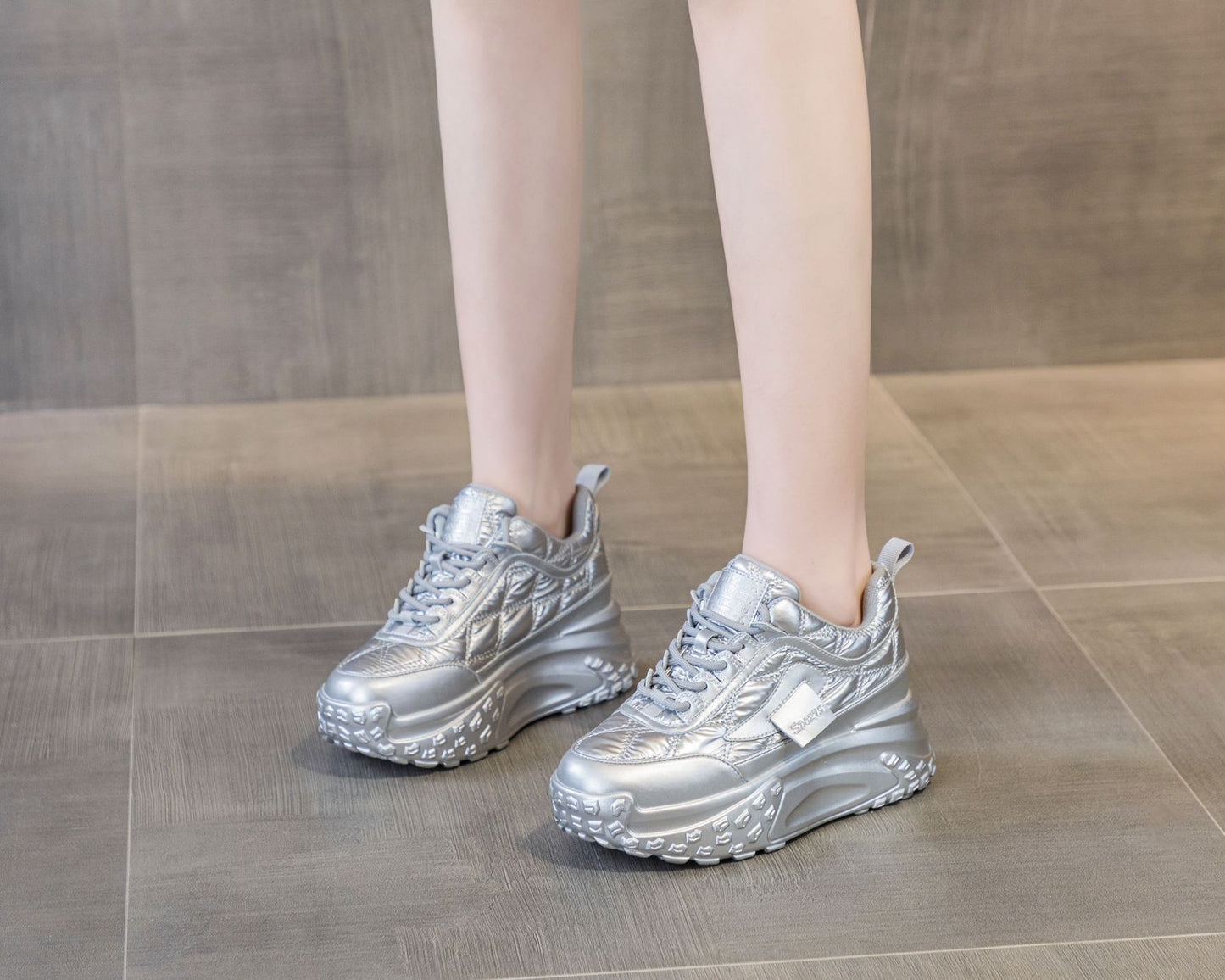 Women's Clunky Spring Versatile Korean Style Thick Bottom Sneakers