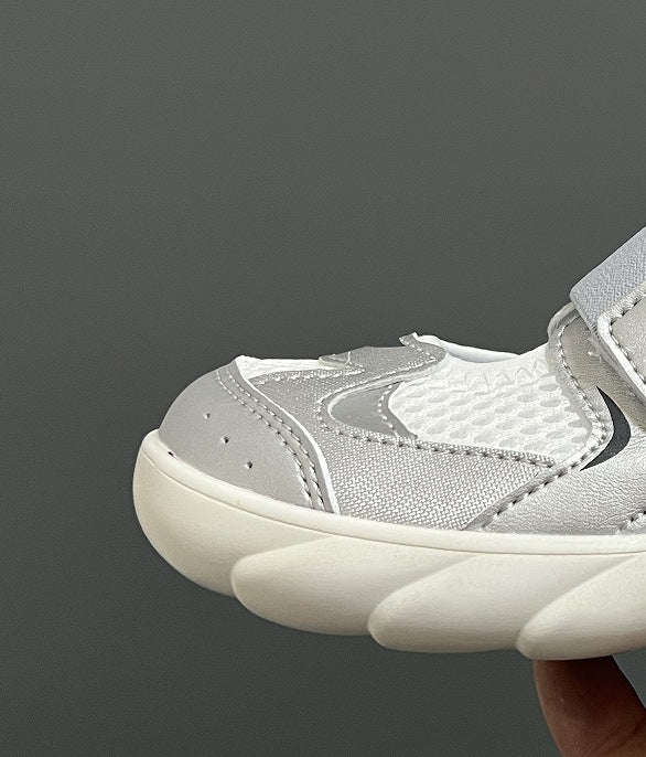 Children's Cow Mary Jane Mesh Stitching Velcro Kid's Sandals