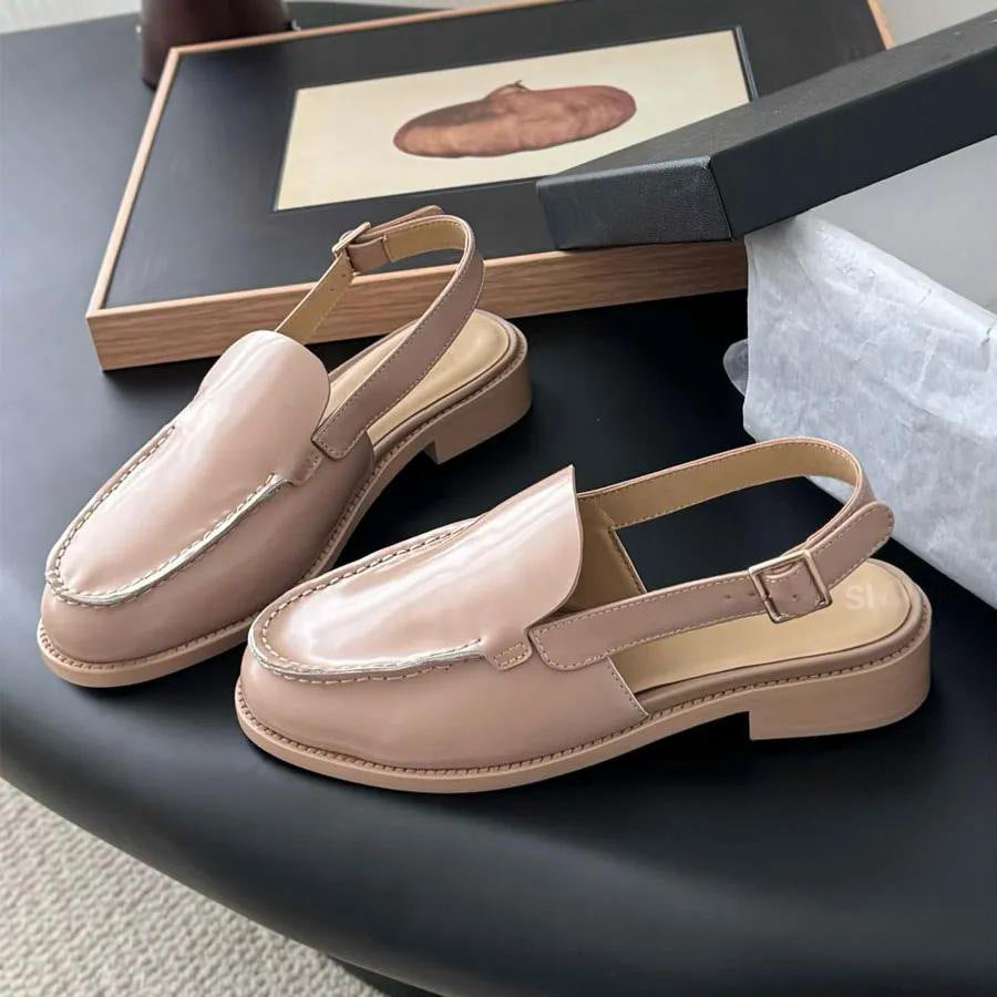 Classic Style Authentic British Flat Bottom Slip-on Versatile Single-layer Loafers