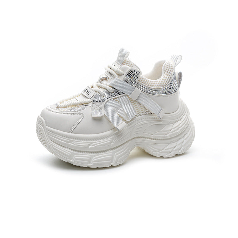 Women's Fashion Clunky Height Increasing Insole Lightweight Small Men's Shoes