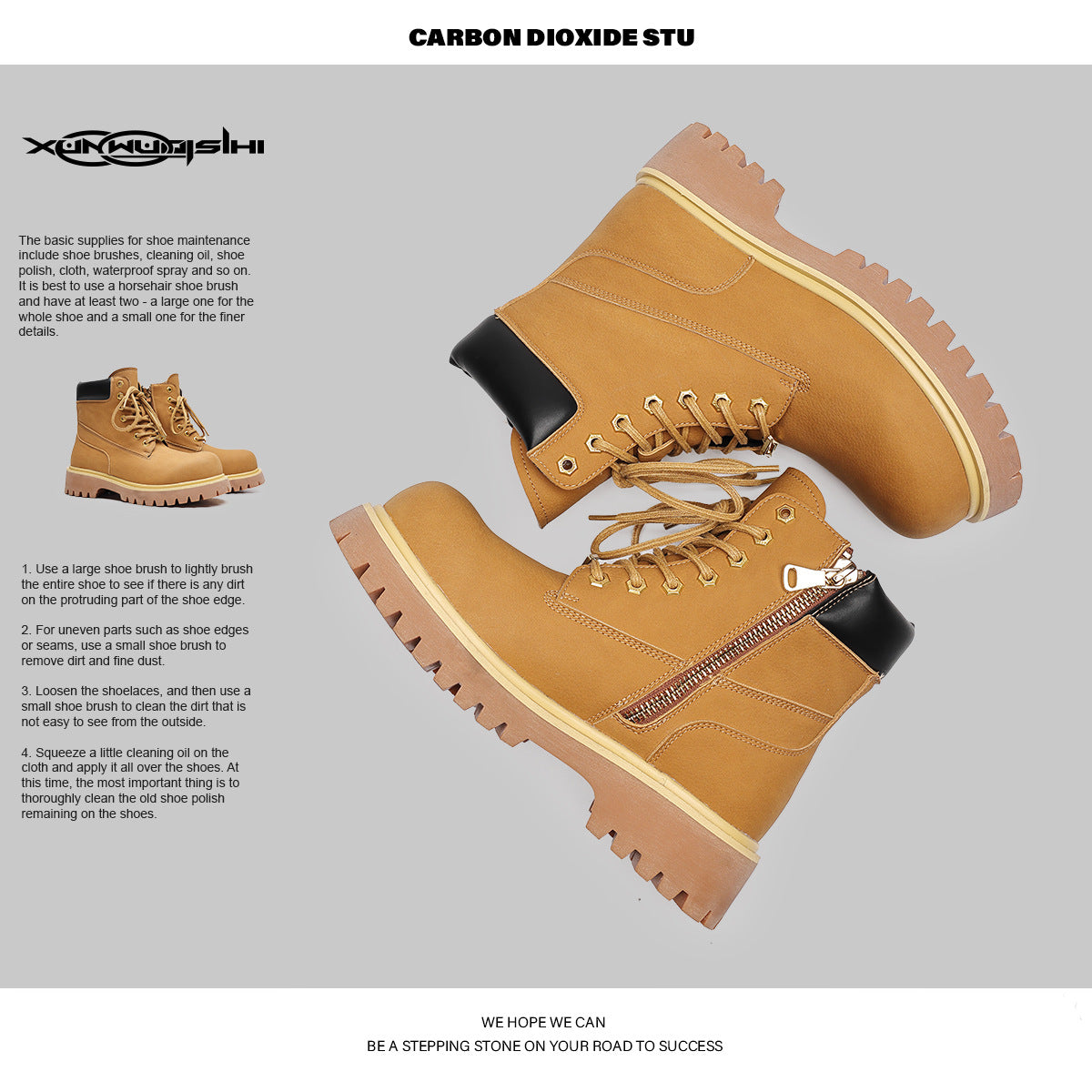 Men's Style Retro Platform Height Increasing Worker Boots