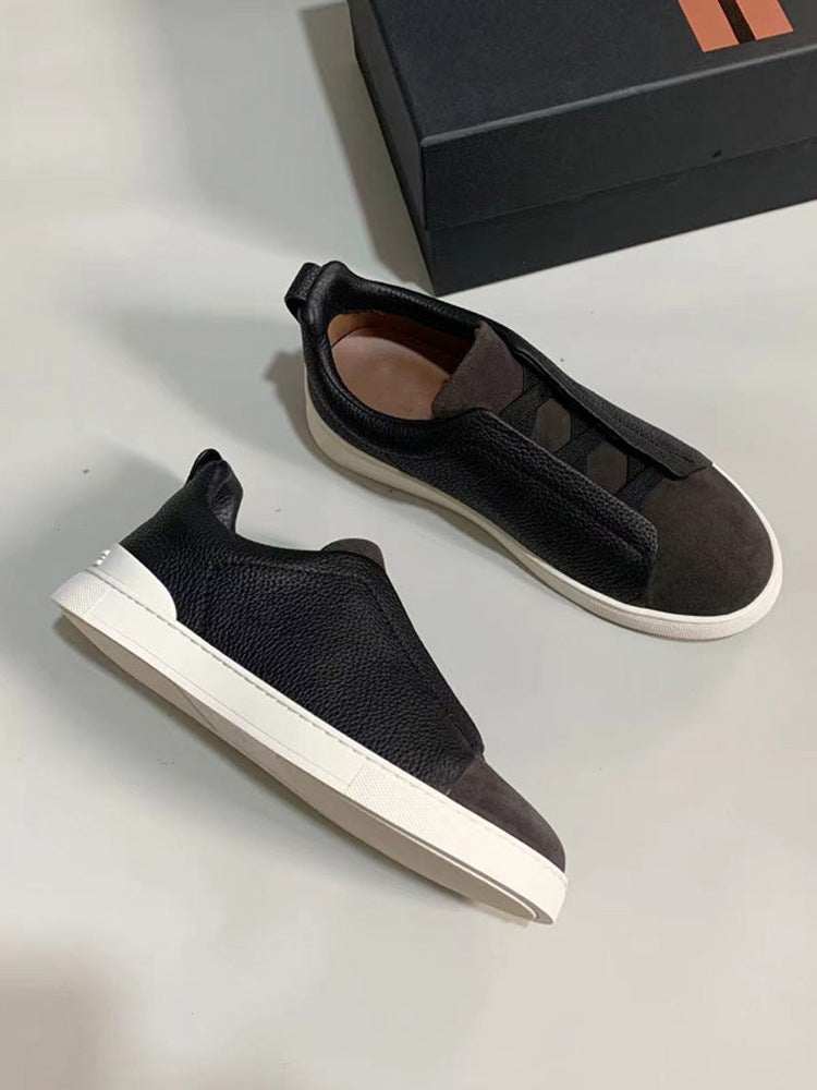 Men's Jea Cowhide Classic Lychee Pattern Deerskin Men's Business Leather Shoes