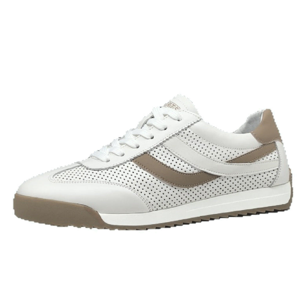 Men's Genuine Breathable Board Trendy White Summer Sneakers