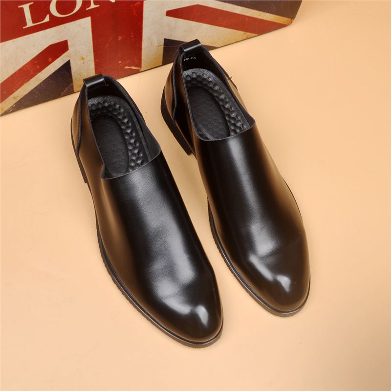 Men's Breathable Soft Bottom Comfortable Height Increasing Insole Men's Business Leather Shoes
