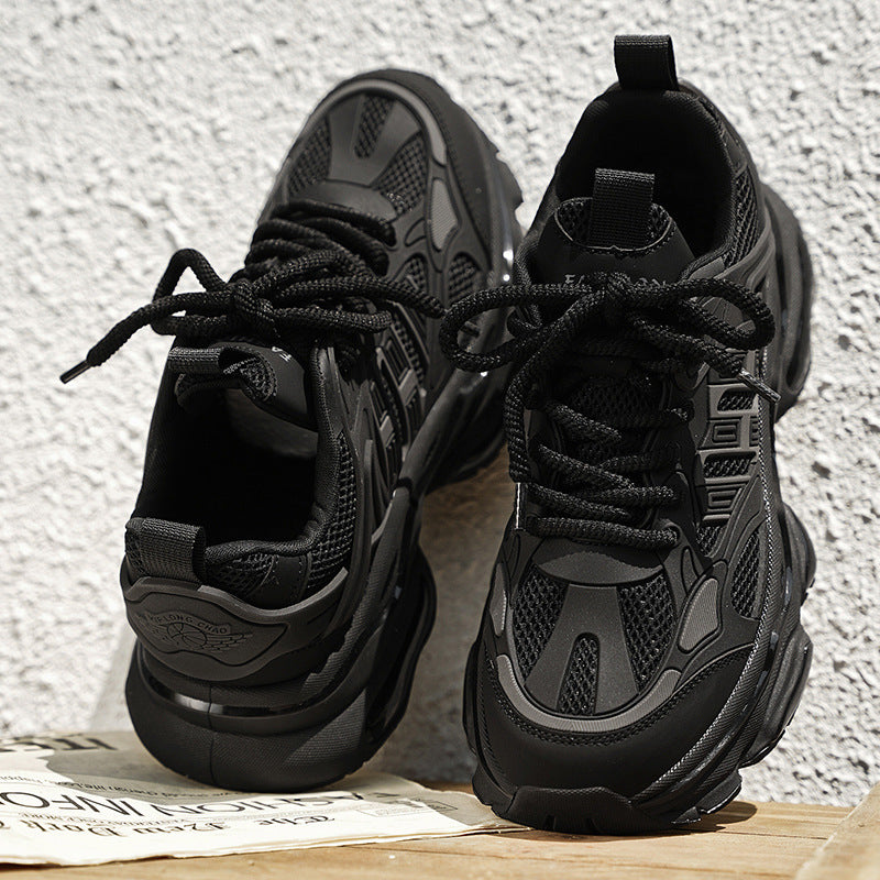 Men's Popcorn Bottom Mesh Breathable Clunky Fashion Running Sneakers