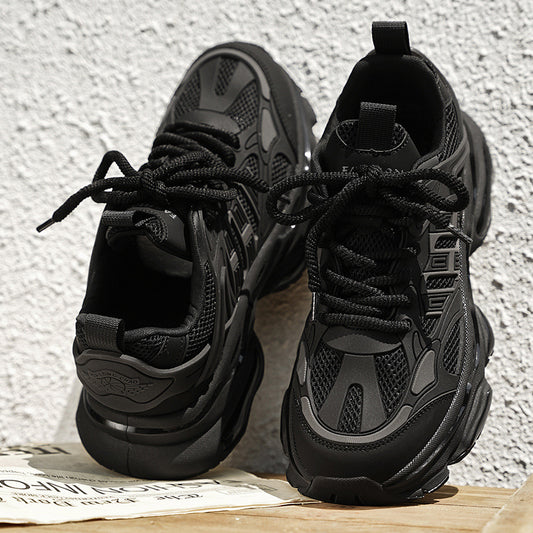 Men's Popcorn Bottom Mesh Breathable Clunky Fashion Running Sneakers