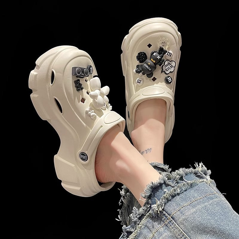 Women's Fashion Platform Hole Height Increasing Cute Women's Shoes