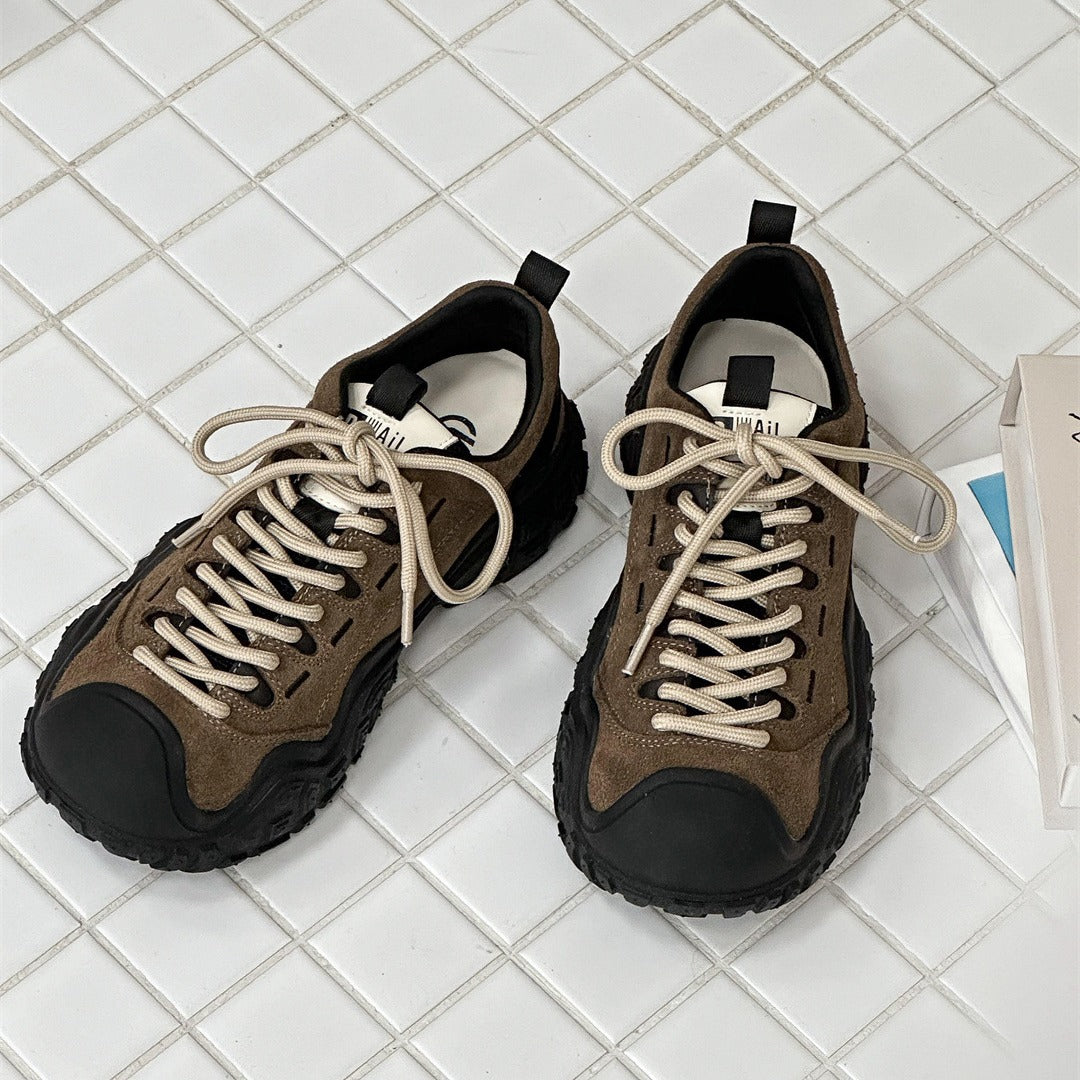 Women's Outdoor Mountaineering Platform Heightened Daddy Autumn Ugly Cute Big Women's Casual Shoes