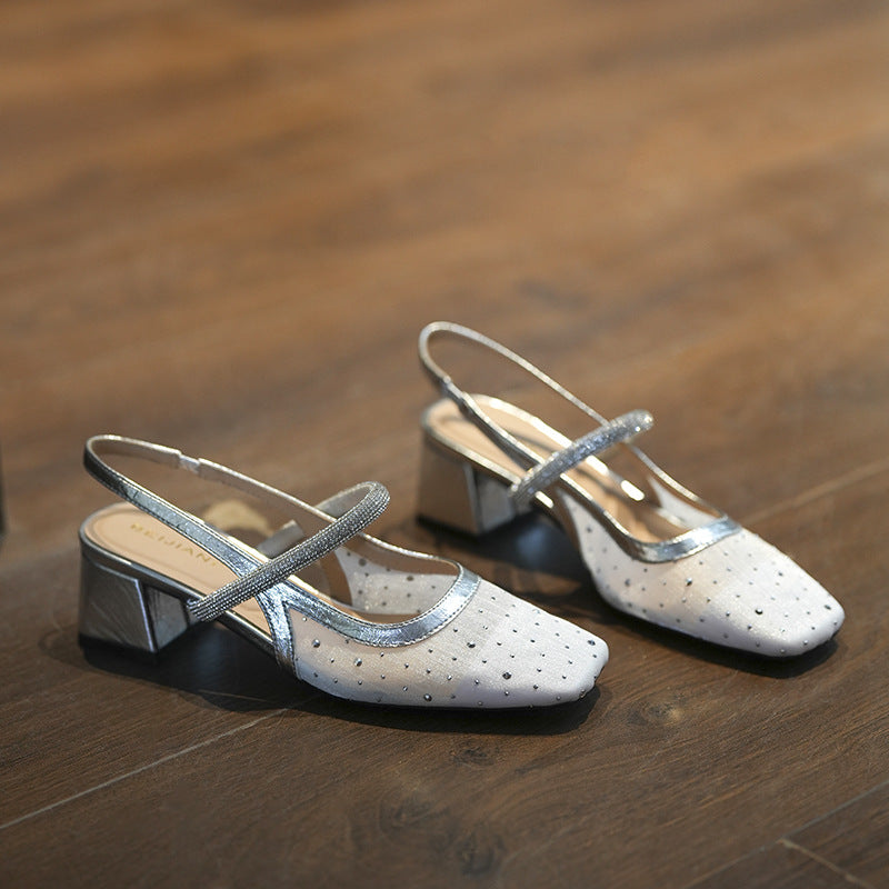 Women's Sier Mesh Polka Dot Toe Cap Women's Shoes