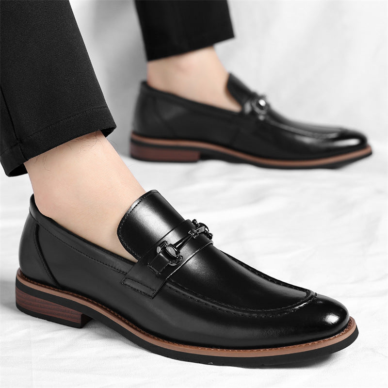 Men's Large Size European Style Oxford Pointed Suit Leather Shoes