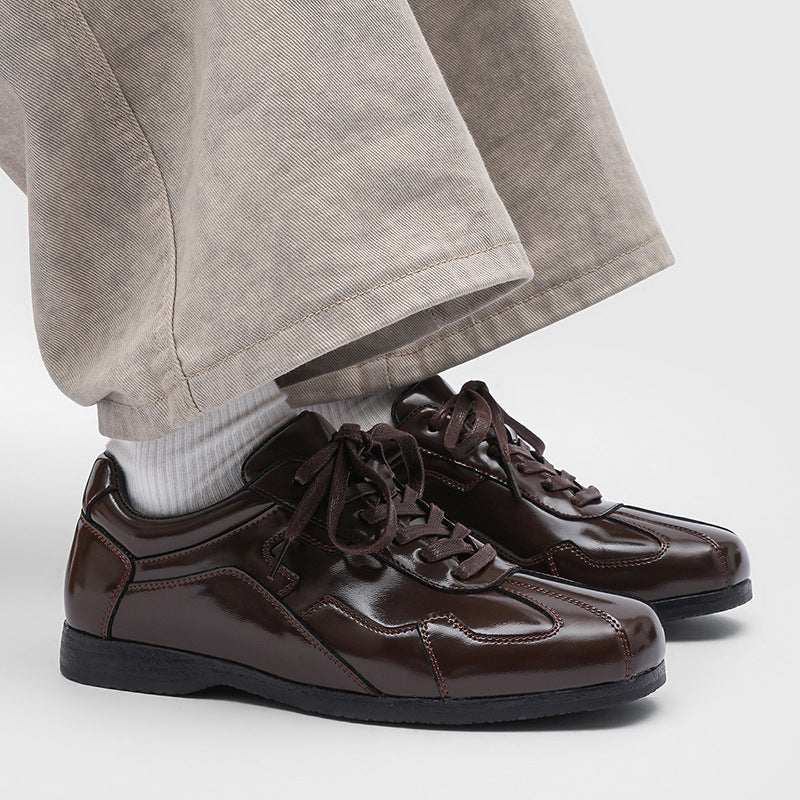 Men's Training Lightweight Flat Lace Loop Size Brown Men's Board Shoes