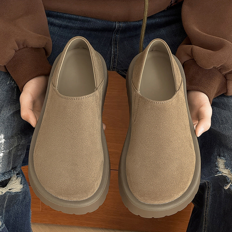 Increased Shallow Mouth Pumps Fashion Slip-on Thick Men's Casual Shoes