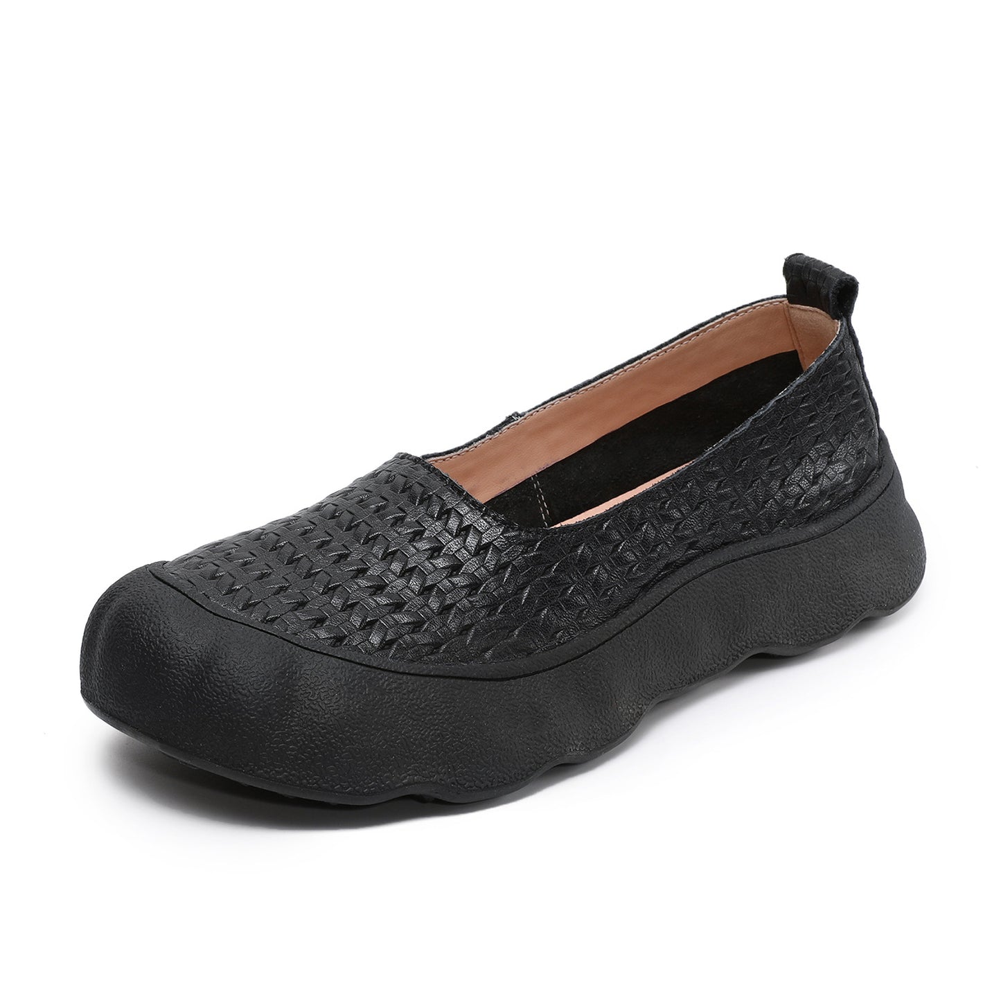 Women's Weave Embossed Vintage Soft Sole Thin Spring Women's Casual Shoes