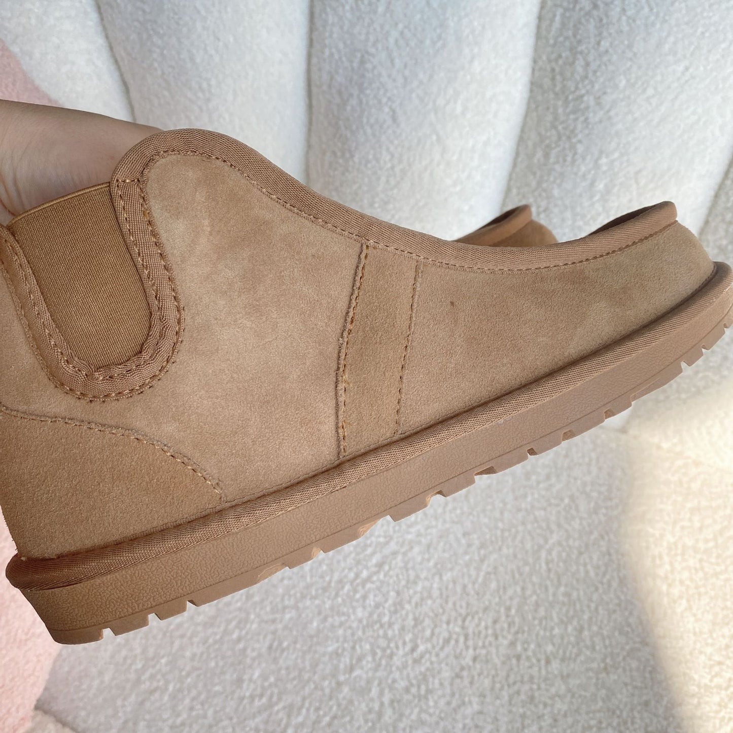 Men's Sheepskin Fur Integrated Chelsea Warm Outdoor Snow Boots
