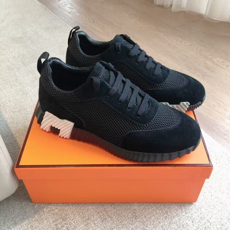 Low-cut Sports Frosted Stitching Mesh British Youth Casual Shoes