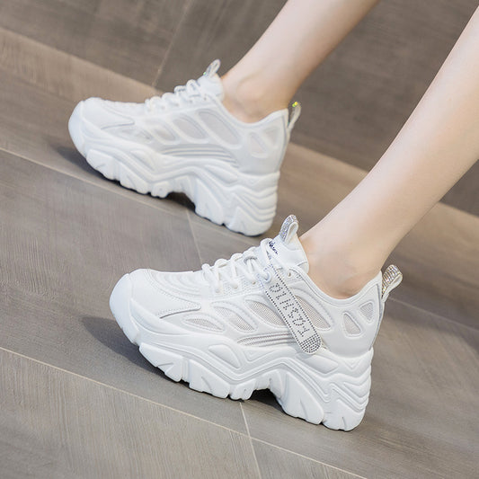 Women's Height Increasing Insole Dad Female Tennis Breathable Women's Casual Shoes