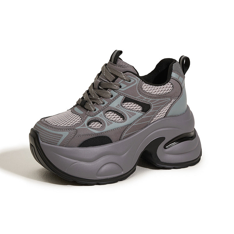 Women's Increasing Insole Dad Spring Mesh Breathable Fashion Sneakers