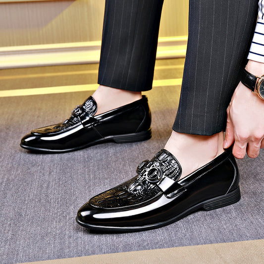 Men's Bottom Spring Korean Style Trendy Versatile Cowhide Leather Shoes