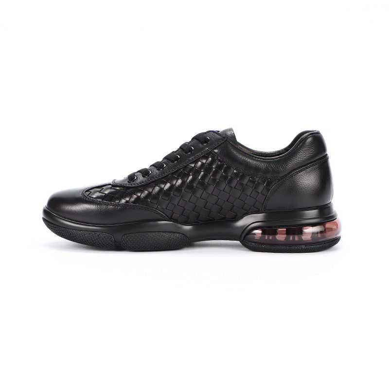Men's Summer Fashion Sports Shock Absorption Cushion Leather Shoes