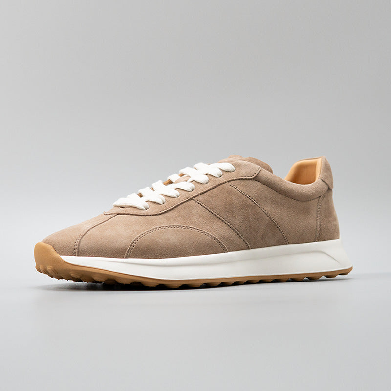 Men's Desert Apricot Sports Daily Retro Fashion Men's Casual Leather Shoes