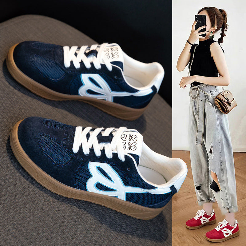 Women's German Training Spring Mesh Breathable Versatile Retro Super Popular Soft Sneakers