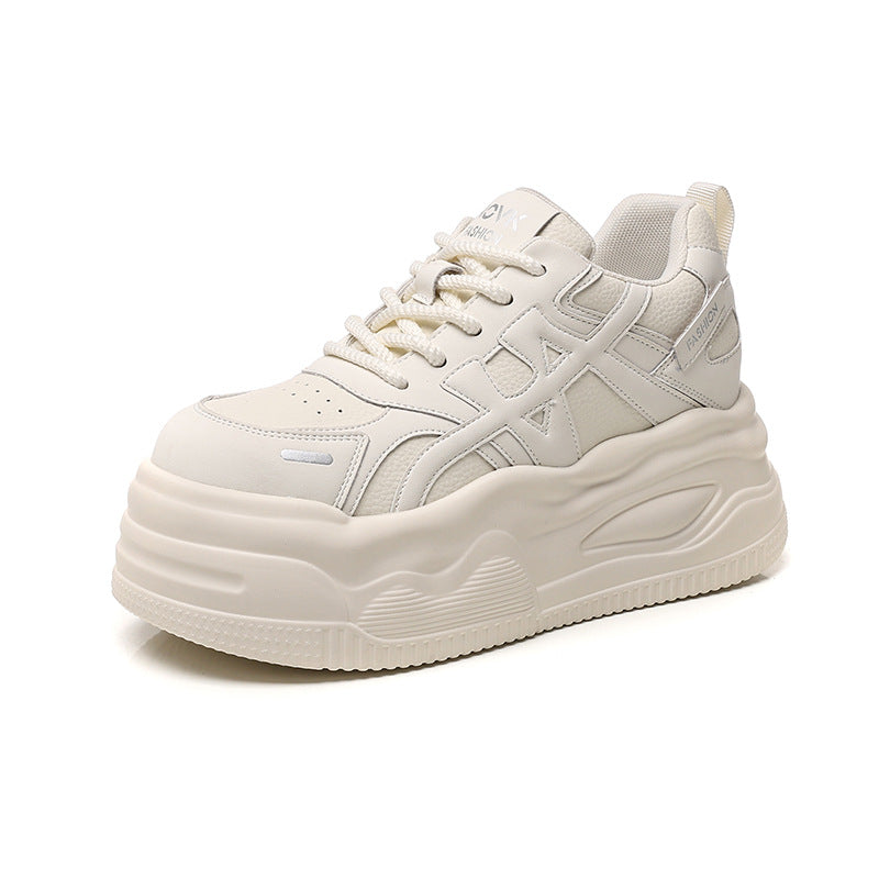 Women's Spring Comfortable Breathable Fashion Height Increasing Thick Casual Shoes