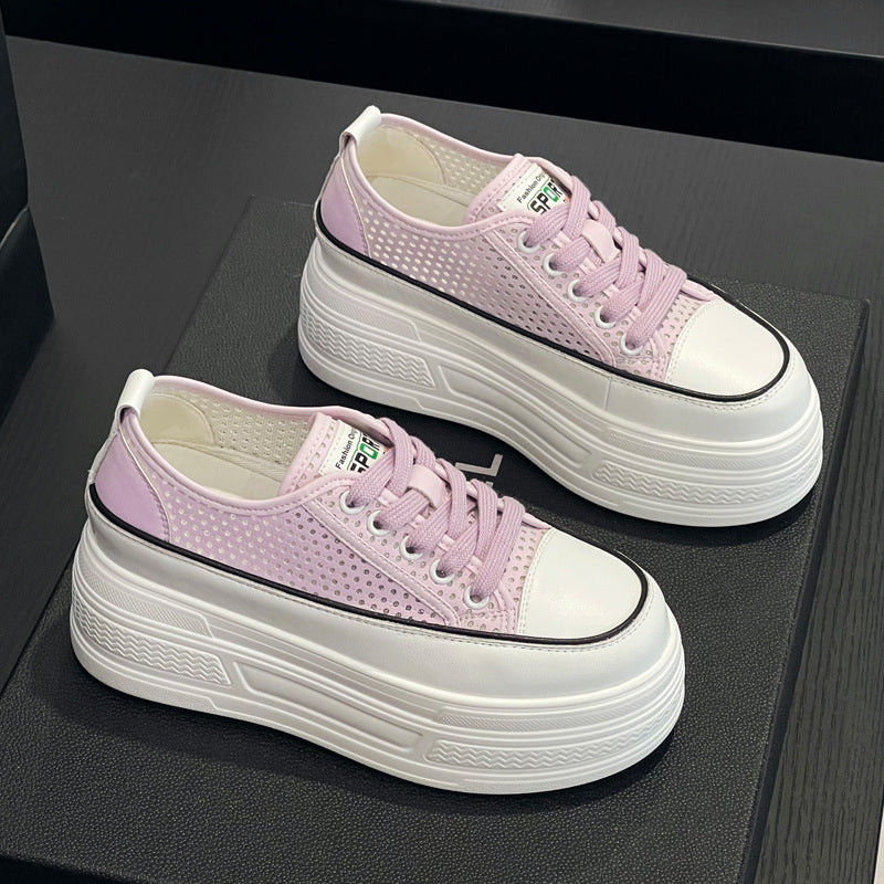 Women's Authentic Hollow Out White Summer Versatile Casual Shoes