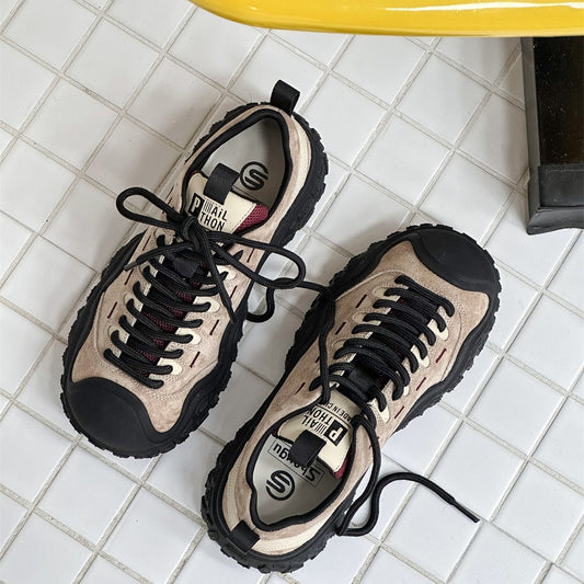 Women's Outdoor Mountaineering Platform Heightened Daddy Autumn Ugly Cute Big Women's Casual Shoes