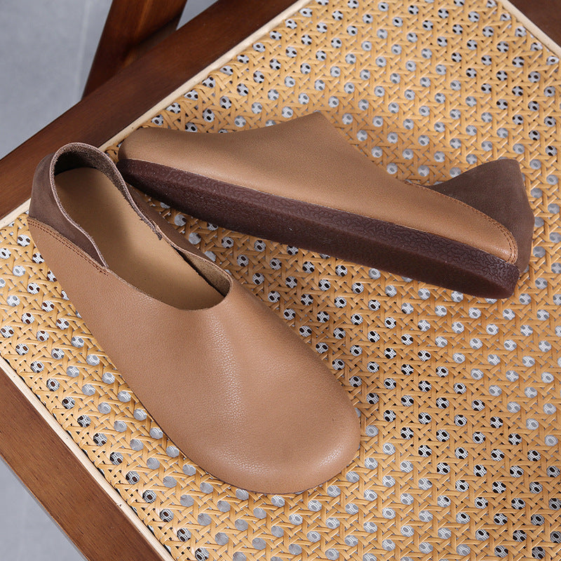 Women's Literary Retro Round Head Leisure Soft Women's Shoes