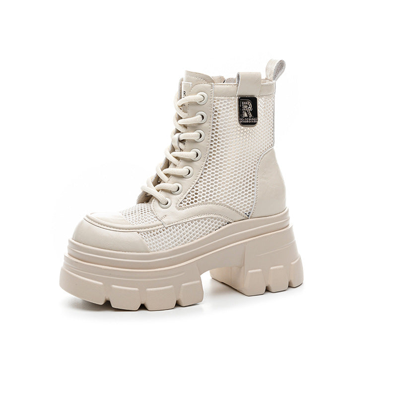 Women's Bottom Hollow Martin Summer Breathable Mesh Boots