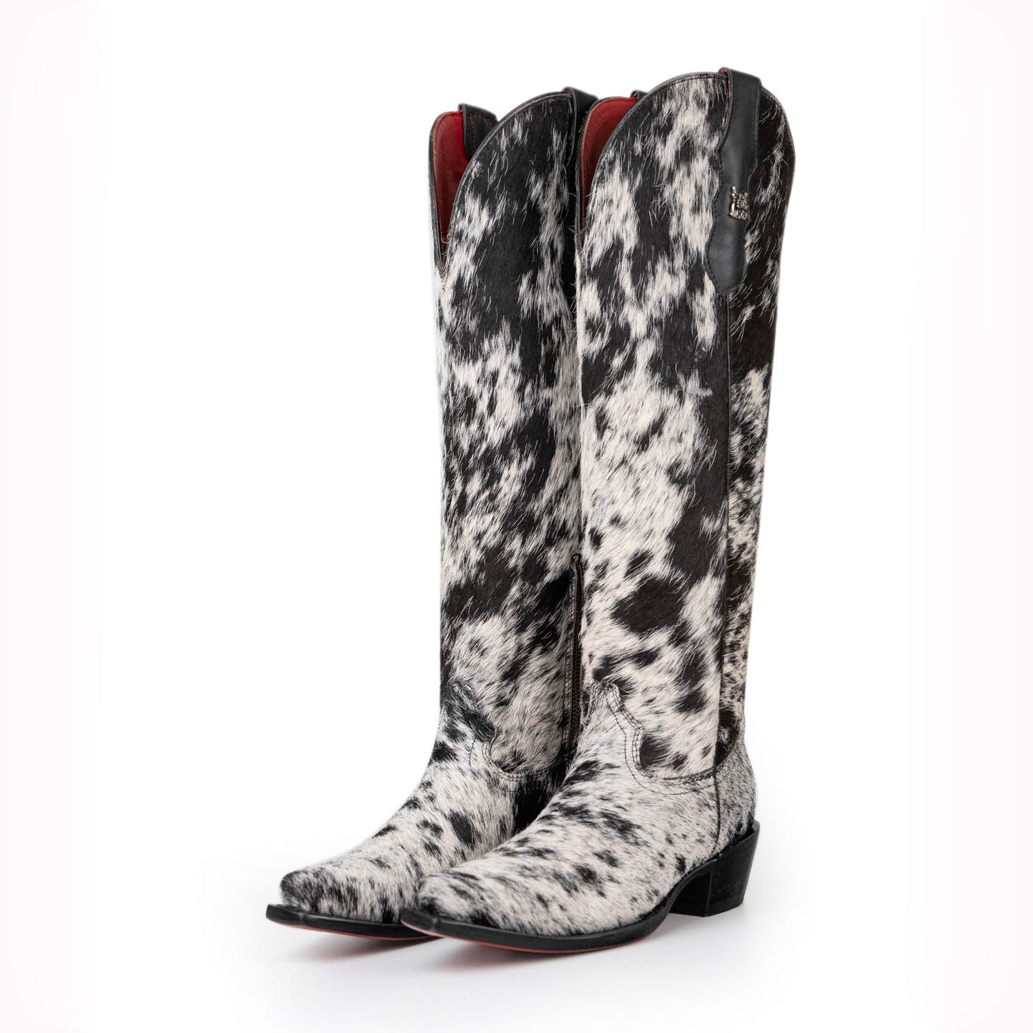 Leopard Print Imitation Horse Hair Knight Boots