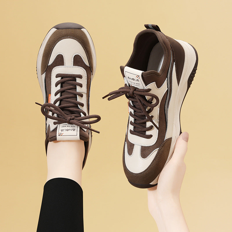 Women's Pretty Fleece-lined Fashionable Platform Running Sneakers