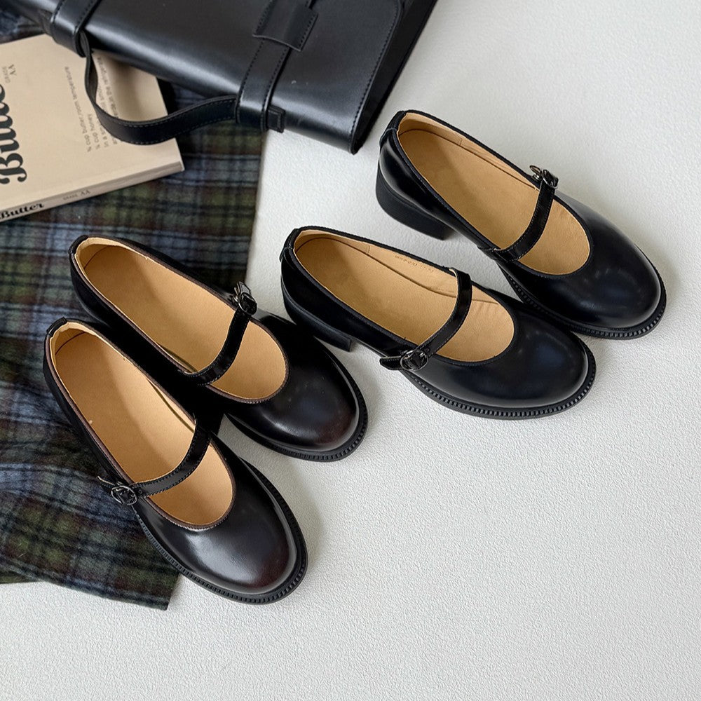 Women's High Chunky Uniform Shallow Mouth Pumps Women's Fashion Shoes