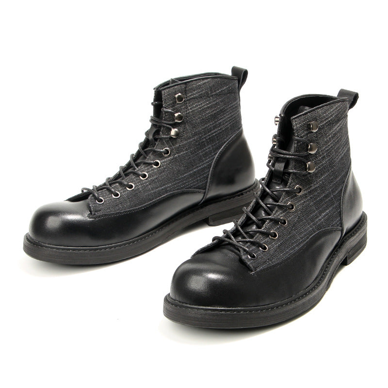 Men's Short Face Martin Working British Genuine Boots