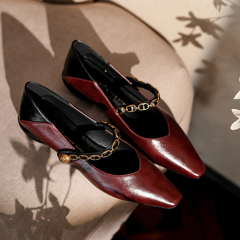 Vintage Mary Jane Female Square Toe Women's Shoes