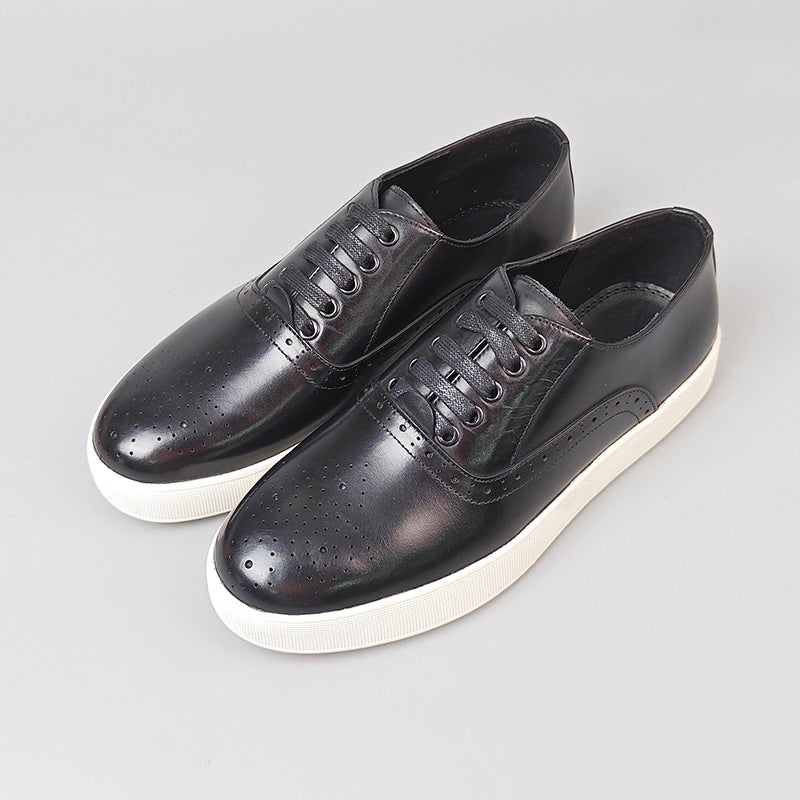 Trendy Beautiful Men's Genuine Pure Cowhide Men's Casual Leather Shoes